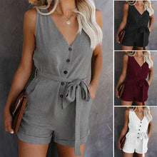 Load image into Gallery viewer, Summer Woman Clothes With Sleeveless Buttons Decor Fashion Female - Sophornlilly