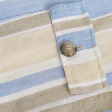 Load image into Gallery viewer, Summer Woman Jacket Top Vintage Open Front Linen Striped Jacket