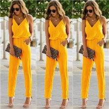 Load image into Gallery viewer, Summer Women New Arrival Fashion Solid Color Tunic V neck Romper - Sophornlilly