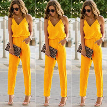 Load image into Gallery viewer, Summer Women New Arrival Fashion Solid Color Tunic V neck Romper - Sophornlilly