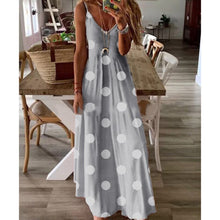 Load image into Gallery viewer, Summer Women Boho Maxi Dress Tie Dye Dot Print Spaghetti Strap