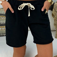 Load image into Gallery viewer, Summer Women Cotton Shorts Leisure Loose Short Pants Drawstring Casual