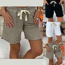 Load image into Gallery viewer, Summer Women Cotton Shorts Leisure Loose Short Pants Drawstring Casual