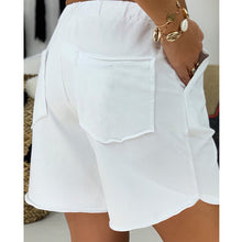 Load image into Gallery viewer, Summer Women Cotton Shorts Leisure Loose Short Pants Drawstring Casual