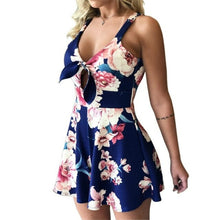 Load image into Gallery viewer, Summer Women Fashion Jumpsuits Digital Printing Sexy Sling Bow Tie - Sophornlilly