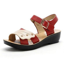 Load image into Gallery viewer, Summer Women Flat Sandals Genuine Leather Ankle Strap Female Casual - Sophornlilly