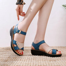 Load image into Gallery viewer, Summer Women Flat Sandals Genuine Leather Ankle Strap Female Casual - Sophornlilly