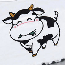 Load image into Gallery viewer, Summer Women Pajamas Suit Cartoon Cow Print Crop Tank Top Shorts