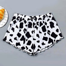 Load image into Gallery viewer, Summer Women Pajamas Suit Cartoon Cow Print Crop Tank Top Shorts