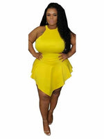 Summer Women Plus Size Halter Jumpsuits Sleeveless