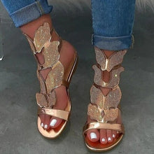 Load image into Gallery viewer, Summer Women Sandals New Fashion Rhinestone Butterfly PU Leather - Sophornlilly