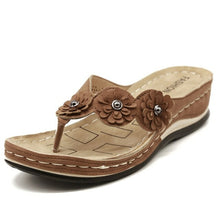 Load image into Gallery viewer, Summer Women Sandals Flower Wedge Ladies Open Toe Casual Shoes