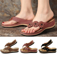 Load image into Gallery viewer, Summer Women Sandals Flower Wedge Ladies Open Toe Casual Shoes