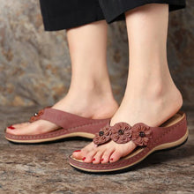 Load image into Gallery viewer, Summer Women Sandals Flower Wedge Ladies Open Toe Casual Shoes