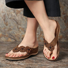 Load image into Gallery viewer, Summer Women Sandals Flower Wedge Ladies Open Toe Casual Shoes