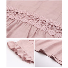 Load image into Gallery viewer, Summer Women Sleeveless Midi Dress Fashion Hollow Out Ruffle
