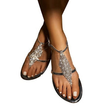 Load image into Gallery viewer, Summer Women's Sandals Fashion Rhinestone Fat Bottom Clip - Sophornlilly