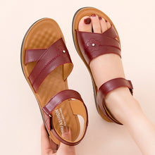 Load image into Gallery viewer, Summer Women&#39;s Sandals Genuine Leather Female Soft Bottom Casual Flat