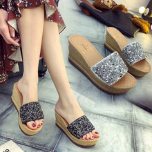 Load image into Gallery viewer, Summer Women's Sandals Mid heeled Wedges Platform Sandals Fashion