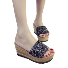 Load image into Gallery viewer, Summer Women's Sandals Mid heeled Wedges Platform Sandals Fashion