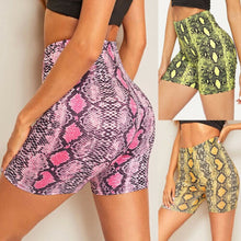 Load image into Gallery viewer, Summer Women's Snake Print High Waist Hip Sports Fitness Skinny