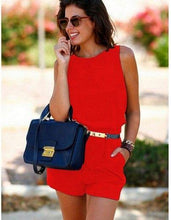 Load image into Gallery viewer, Summer Women's Solid Color Sexy Round Neck Jumpsuit With Hollow Back - Sophornlilly