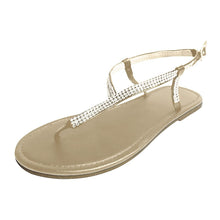 Load image into Gallery viewer, Summer Womens Flip flops Open Toe Casual Shoes Flats Rhinestones Roman