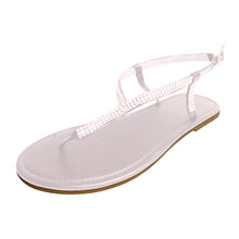 Load image into Gallery viewer, Summer Womens Flip flops Open Toe Casual Shoes Flats Rhinestones Roman