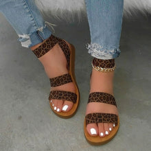Load image into Gallery viewer, Summer Womens Platform Sandals Open Toe Slip On Flats shoes Casual