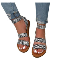 Load image into Gallery viewer, Summer Womens Platform Sandals Open Toe Slip On Flats shoes Casual