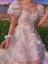 Load image into Gallery viewer, Summer butterfly tie fairy princess dress new sequin mesh sweet