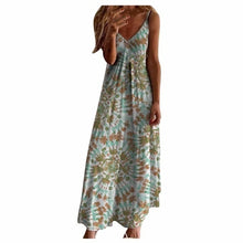 Load image into Gallery viewer, Summer dress longue Tropical Print