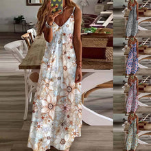 Load image into Gallery viewer, Summer dress longue Tropical Print