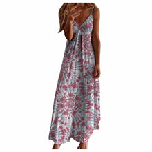 Load image into Gallery viewer, Summer dress longue Tropical Print