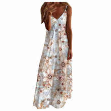 Load image into Gallery viewer, Summer dress longue Tropical Print