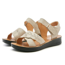 Load image into Gallery viewer, Summer fashion women sandals leather soft bottom open toe casual - Sophornlilly