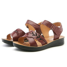 Load image into Gallery viewer, Summer fashion women sandals leather soft bottom open toe casual - Sophornlilly