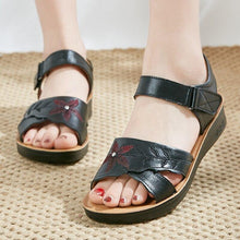 Load image into Gallery viewer, Summer fashion women sandals leather soft bottom open toe casual - Sophornlilly