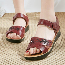Load image into Gallery viewer, Summer fashion women sandals leather soft bottom open toe casual - Sophornlilly