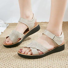 Load image into Gallery viewer, Summer fashion women sandals leather soft bottom open toe casual - Sophornlilly