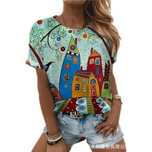 Load image into Gallery viewer, 3D printed T shirt abstract painting printing trend