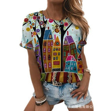 Load image into Gallery viewer, 3D printed T shirt abstract painting printing trend