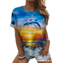 Load image into Gallery viewer, 3D printed T shirt abstract painting printing trend
