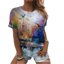 Load image into Gallery viewer, 3D printed T shirt abstract painting printing trend