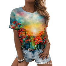 Load image into Gallery viewer, 3D printed T shirt abstract painting printing trend