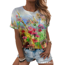 Load image into Gallery viewer, 3D printed T shirt abstract painting printing trend