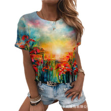 Load image into Gallery viewer, 3D printed T shirt abstract painting printing trend
