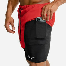 Load image into Gallery viewer, Summer new male sports shorts 2 in 1 safety bag sexy running - Sophornlilly
