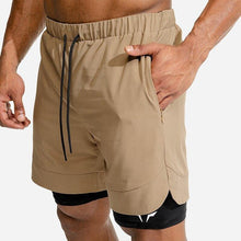 Load image into Gallery viewer, Summer new male sports shorts 2 in 1 safety bag sexy running - Sophornlilly