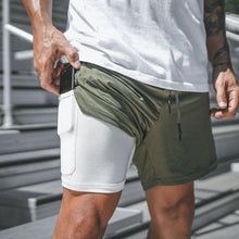 Load image into Gallery viewer, Summer new male sports shorts 2 in 1 safety bag sexy running - Sophornlilly